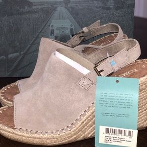 Toms Monica wedges brand new in box with tags
